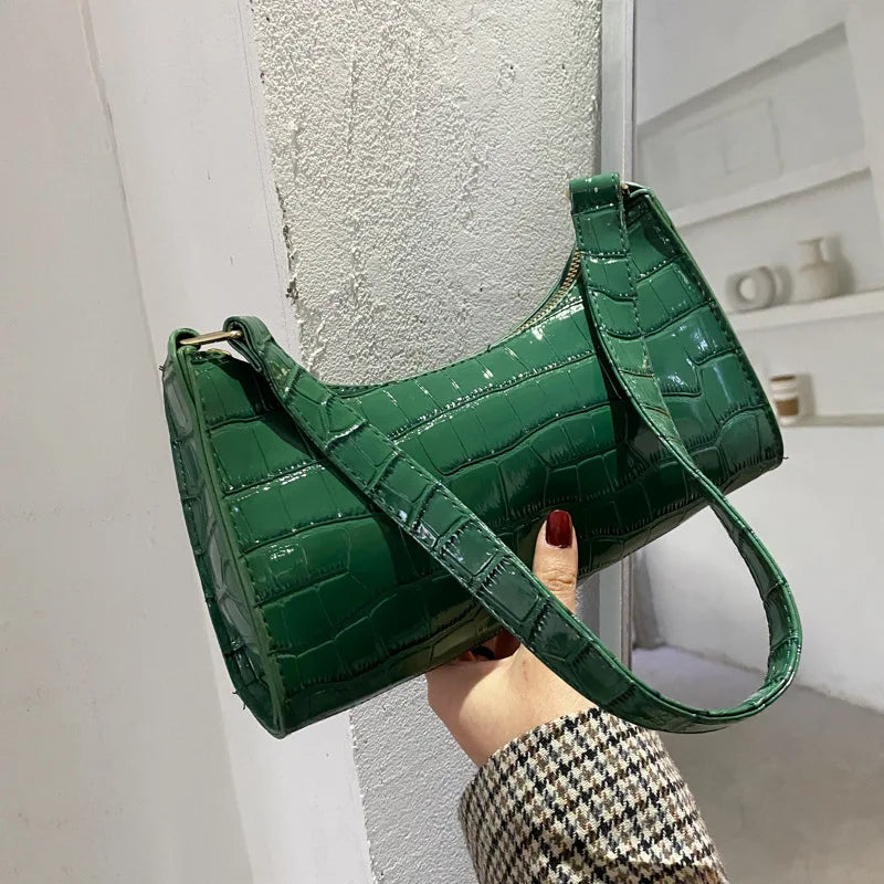 Alligator Pattern Small Handbag - Kouttor Soliman