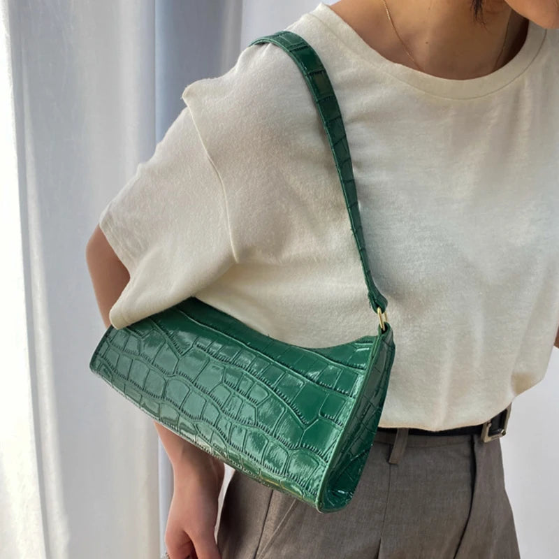 Alligator Pattern Small Handbag - Kouttor Soliman