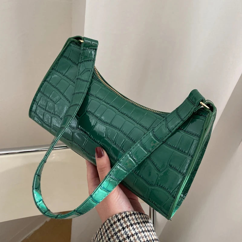 Alligator Pattern Small Handbag - Kouttor Soliman