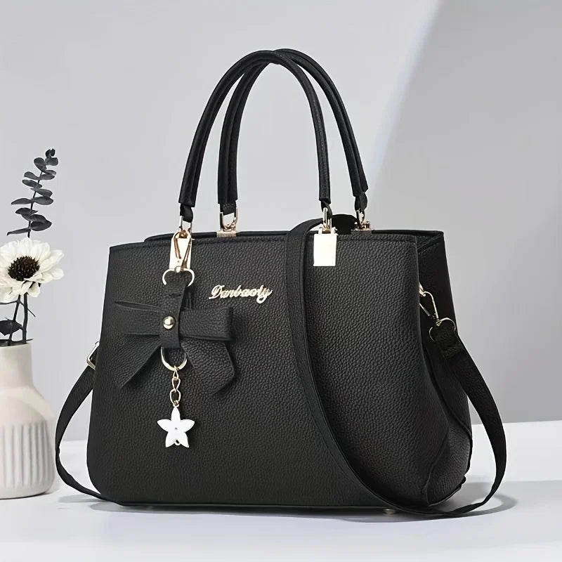 Shoulder Bag with Bowknot Decoration - Kouttor Soliman