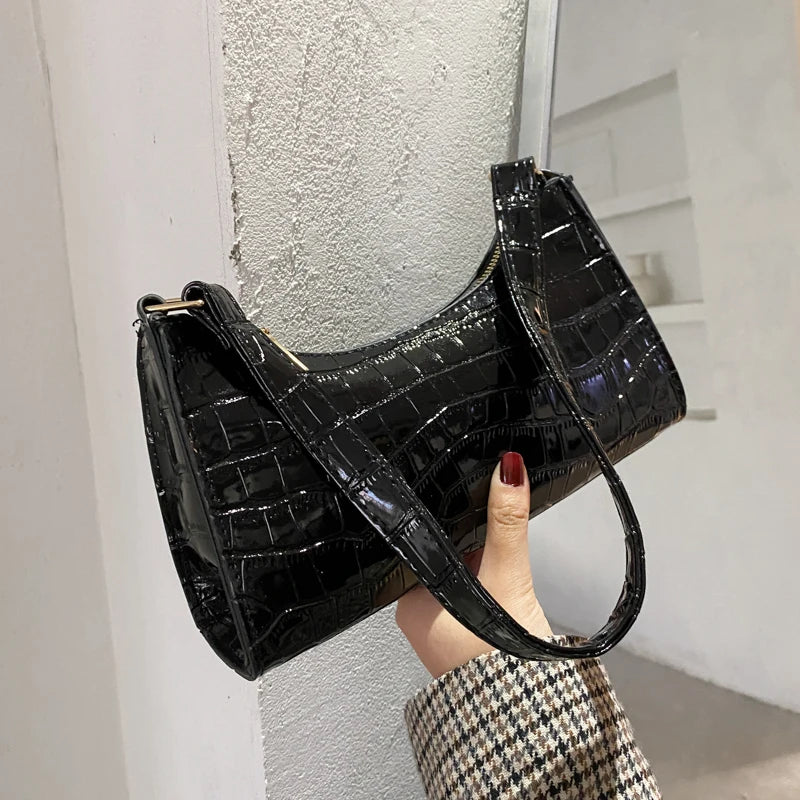 Alligator Pattern Small Handbag - Kouttor Soliman