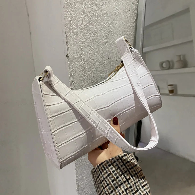 Alligator Pattern Small Handbag - Kouttor Soliman