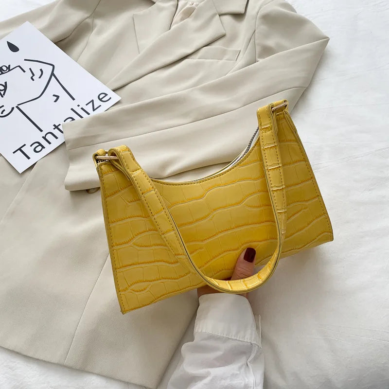 Alligator Pattern Small Handbag - Kouttor Soliman