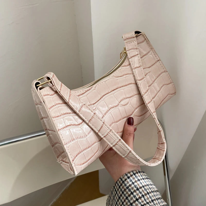 Alligator Pattern Small Handbag - Kouttor Soliman
