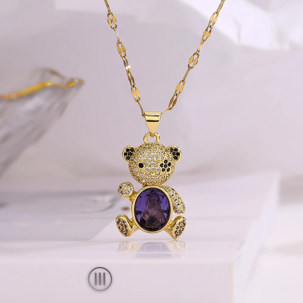 Little Bear Pendant Necklaces