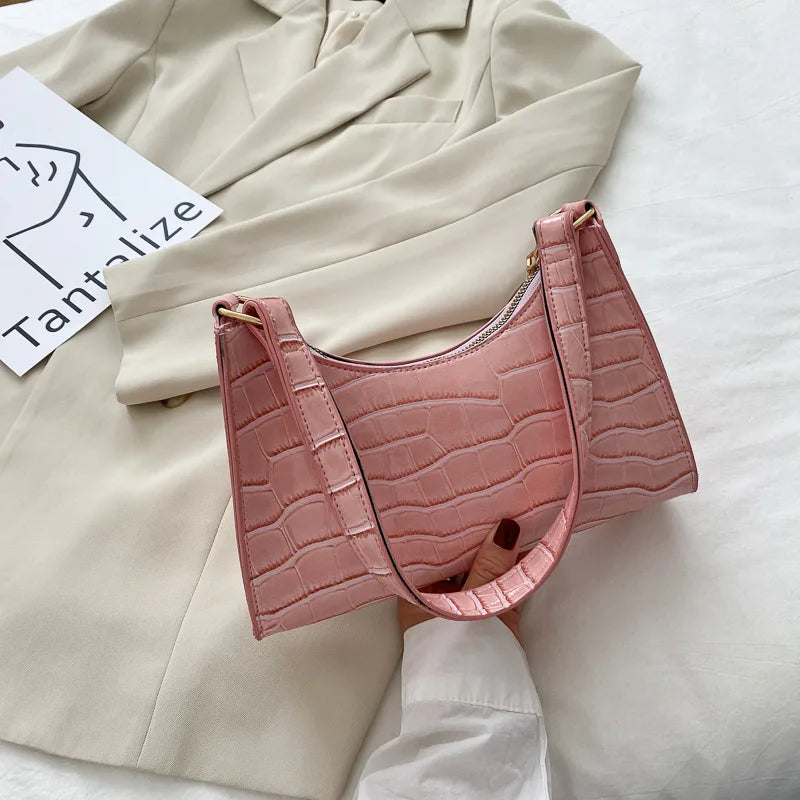 Alligator Pattern Small Handbag - Kouttor Soliman