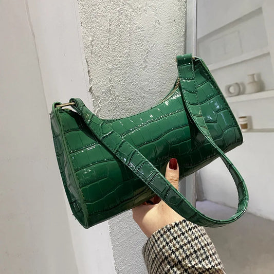 Alligator Pattern Small Handbag - Kouttor Soliman
