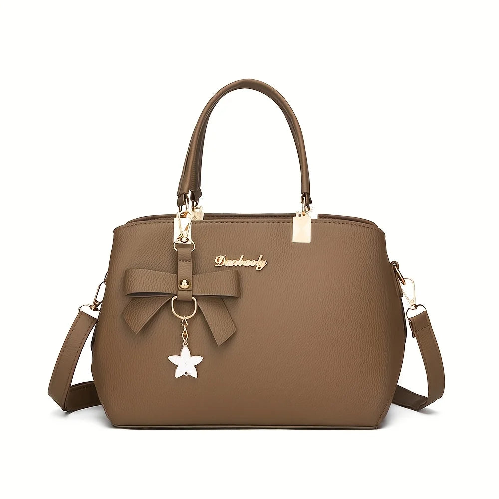Shoulder Bag with Bowknot Decoration - Kouttor Soliman