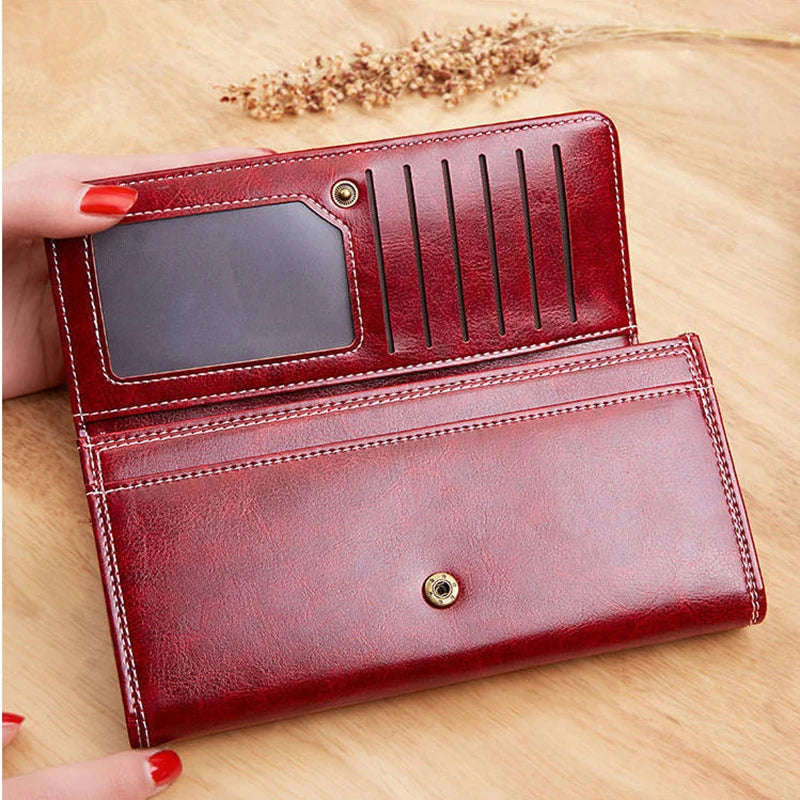 Leather Wallet / Women's Purse Cards Holder - Kouttor Soliman