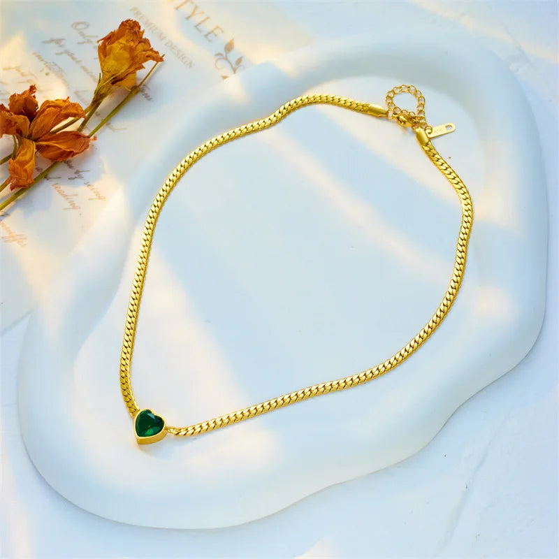 Heart-Shaped Crystal Necklace / Bracelet - Kouttor Soliman