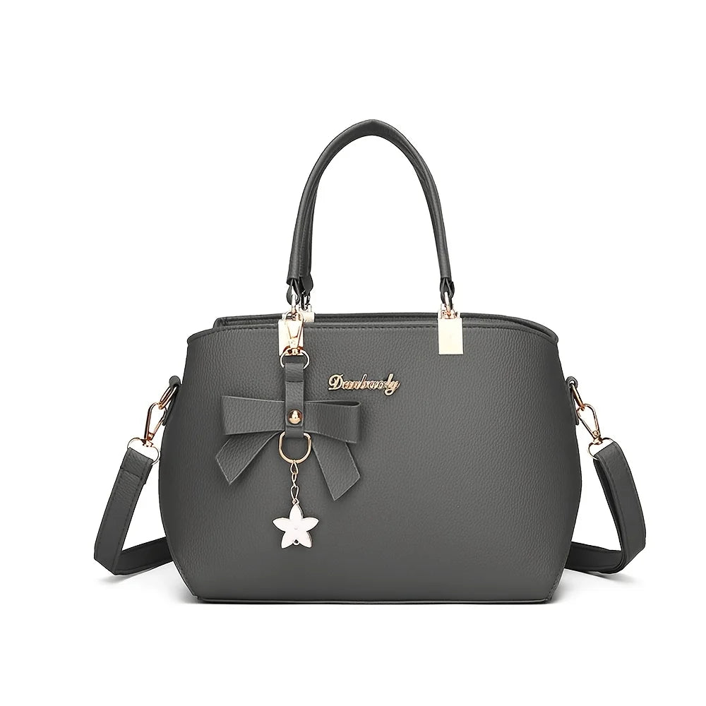 Shoulder Bag with Bowknot Decoration - Kouttor Soliman