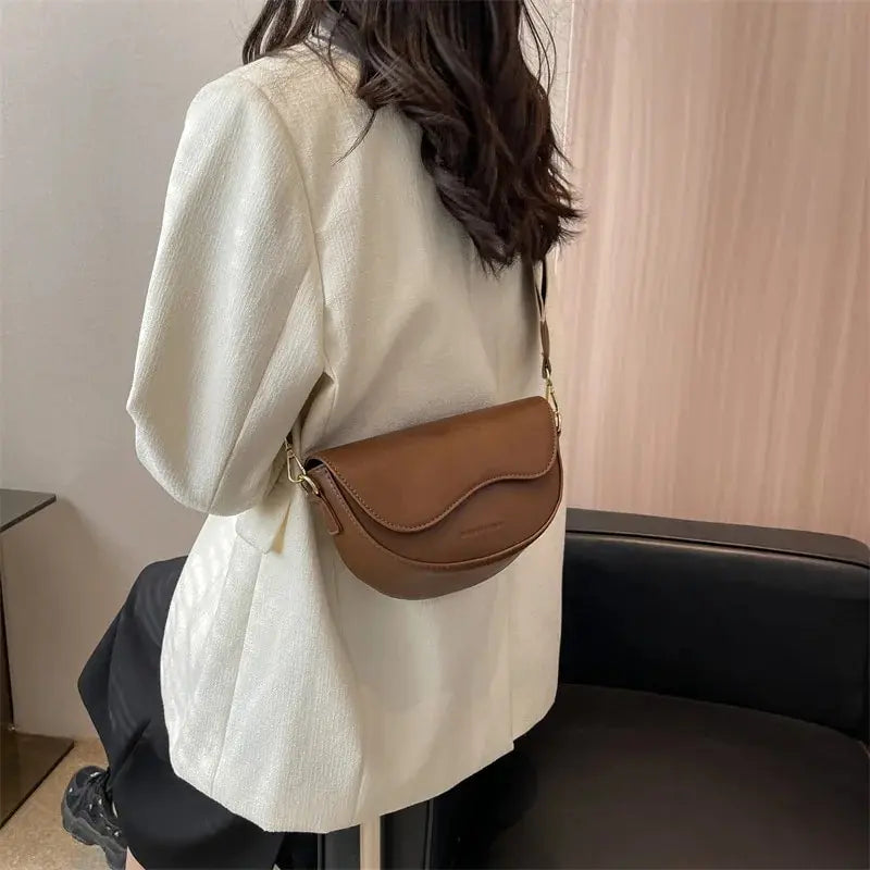 Small Crossbody Bag  Coffee/Light brown/Black - Kouttor Soliman