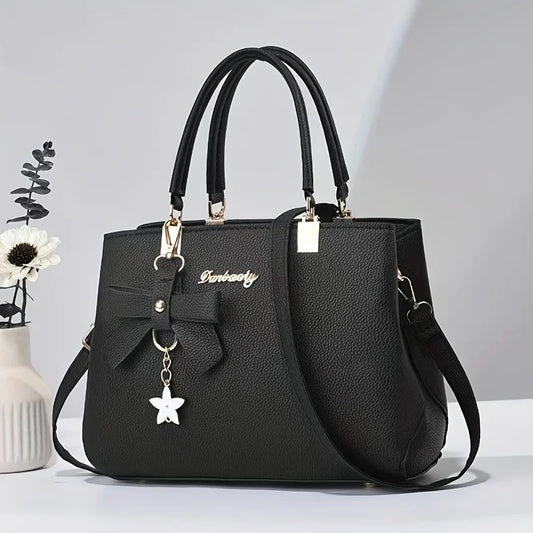 Shoulder Bag with Bowknot Decoration - Kouttor Soliman