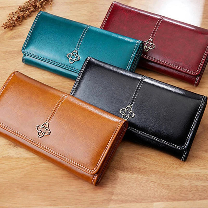 Leather Wallet / Women's Purse Cards Holder - Kouttor Soliman