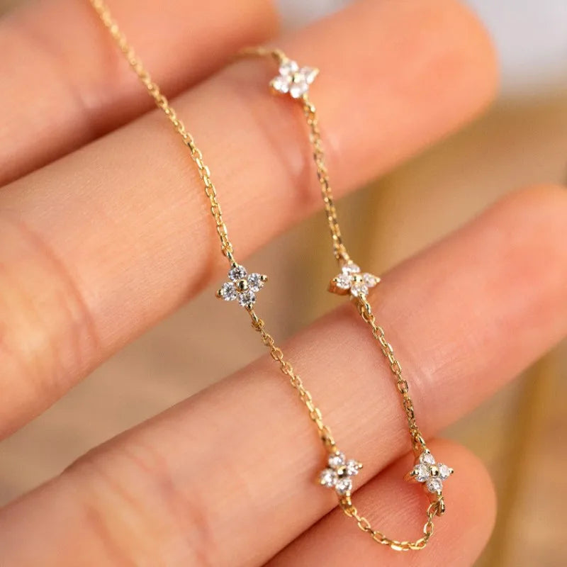 Zircon Flower Bracelet - Kouttor Soliman