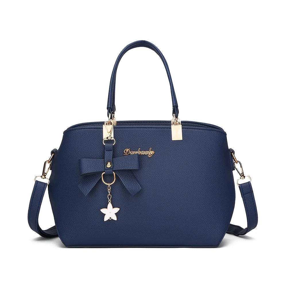Shoulder Bag with Bowknot Decoration - Kouttor Soliman