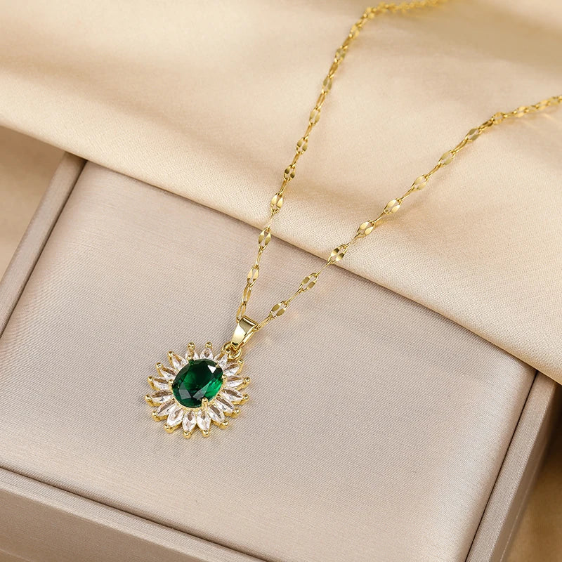 Luxury Zircon Crystal Necklaces - Kouttor Soliman