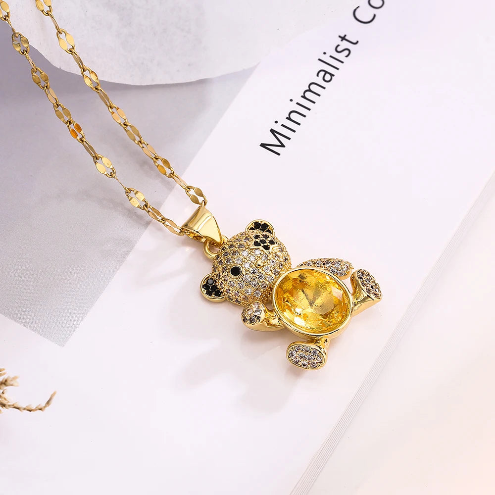 Little Bear Pendant Necklaces