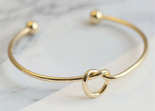 Gold/Sliver Stainless Steel Bracelets for Women | Love Knot Bracelet - Kouttor Soliman