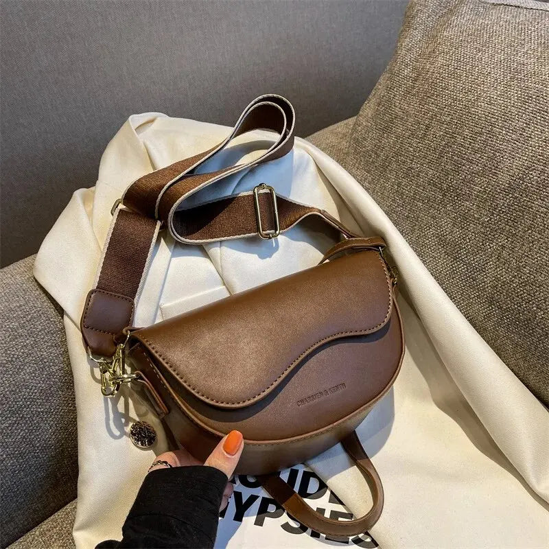 Small Crossbody Bag  Coffee/Light brown/Black - Kouttor Soliman
