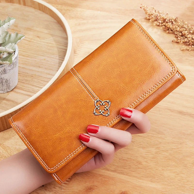 Leather Wallet / Women's Purse Cards Holder - Kouttor Soliman
