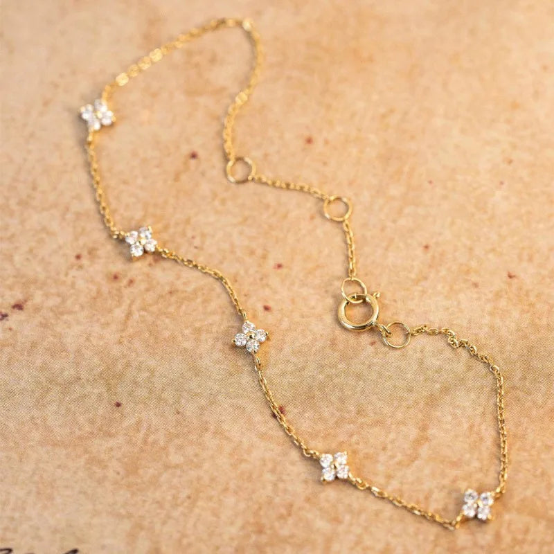 Zircon Flower Bracelet - Kouttor Soliman
