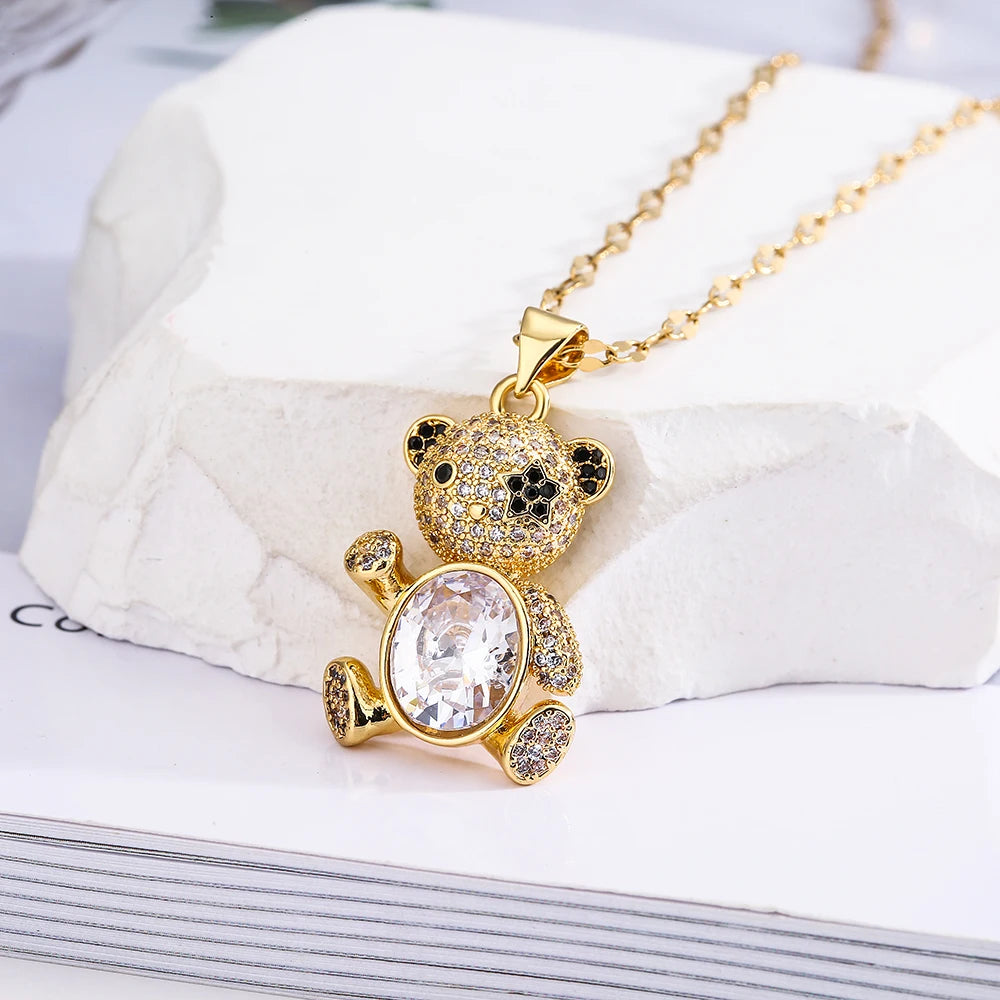 Little Bear Pendant Necklaces