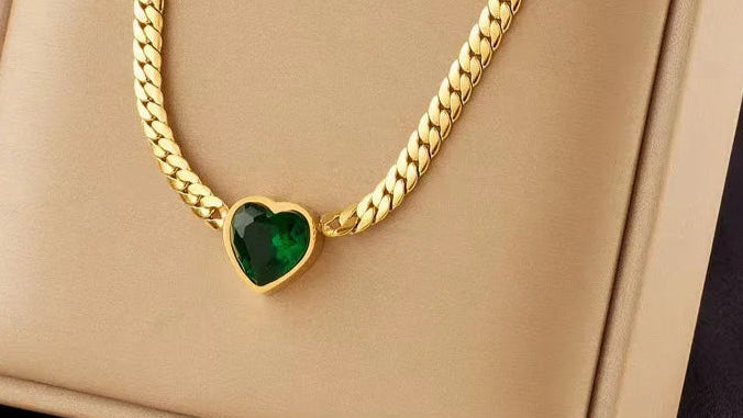 Heart-Shaped Crystal Necklace / Bracelet - Kouttor Soliman