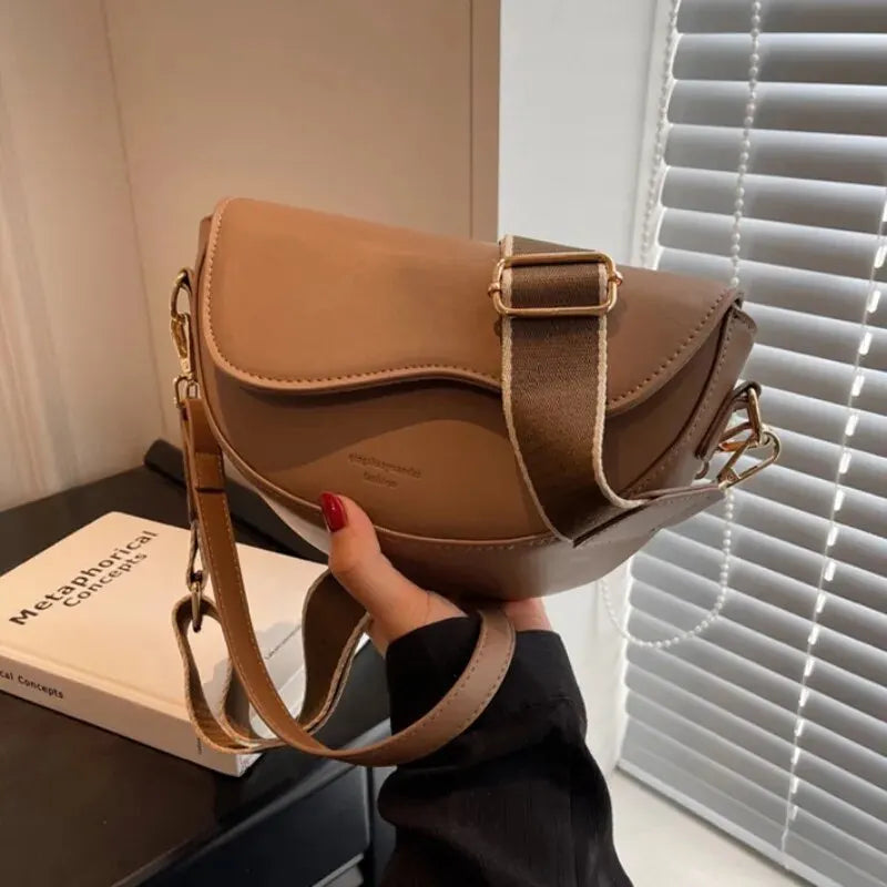 Small Crossbody Bag  Coffee/Light brown/Black - Kouttor Soliman