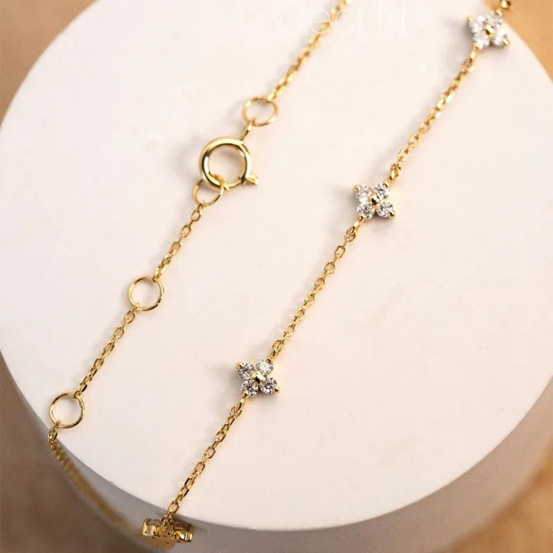 Zircon Flower Bracelet - Kouttor Soliman