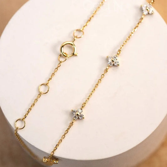 Zircon Flower Bracelet - Kouttor Soliman