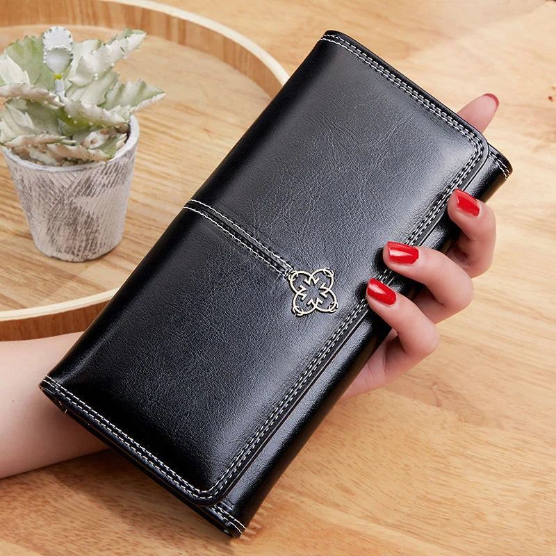 Leather Wallet / Women's Purse Cards Holder - Kouttor Soliman