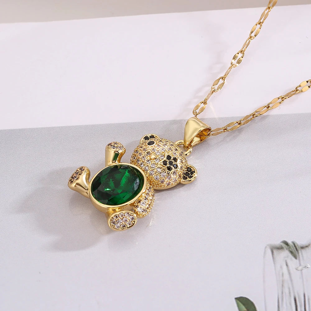 Little Bear Pendant Necklaces