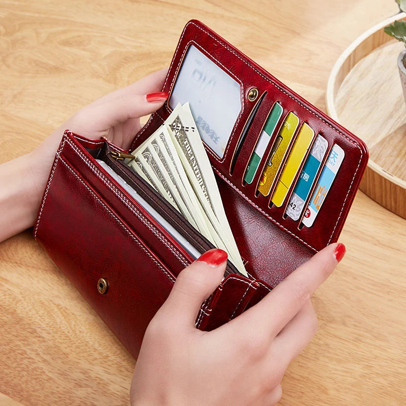 Leather Wallet / Women's Purse Cards Holder - Kouttor Soliman