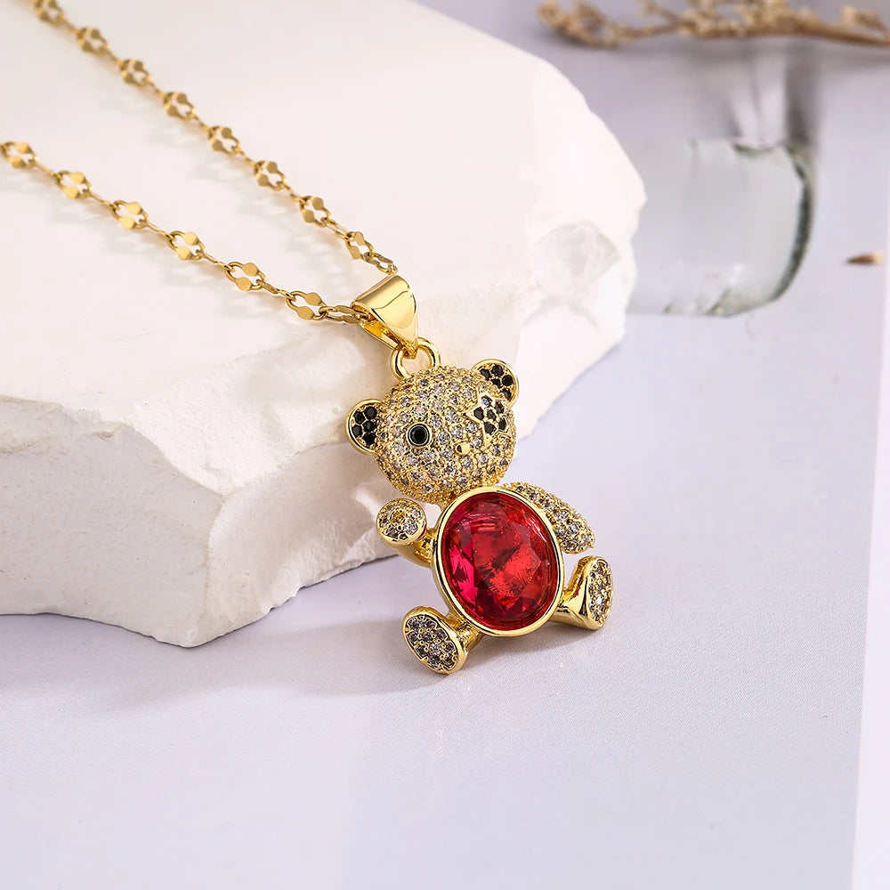 Little Bear Pendant Necklaces
