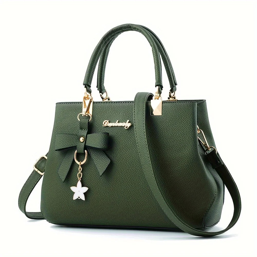 Shoulder Bag with Bowknot Decoration - Kouttor Soliman