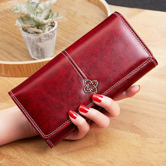 Leather Wallet / Women's Purse Cards Holder - Kouttor Soliman