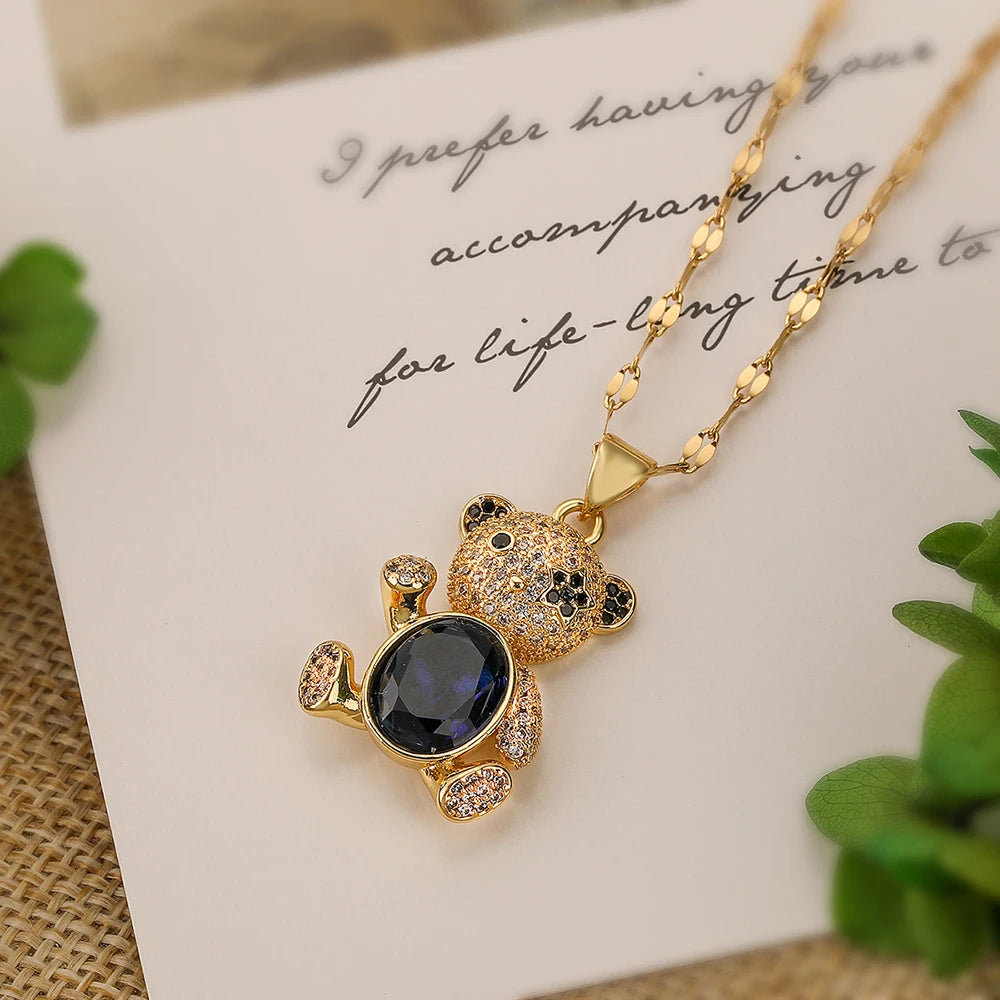 Little Bear Pendant Necklaces